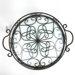 Southern Living at Home NIB Jamestown footed tray with glass insert